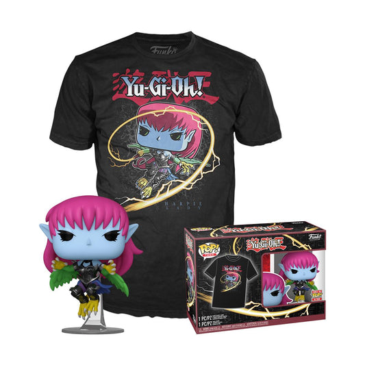 Funko Pop! och T-shirt (Vuxen): Yu-Gi-Oh! - Harpie Lady (Svart)