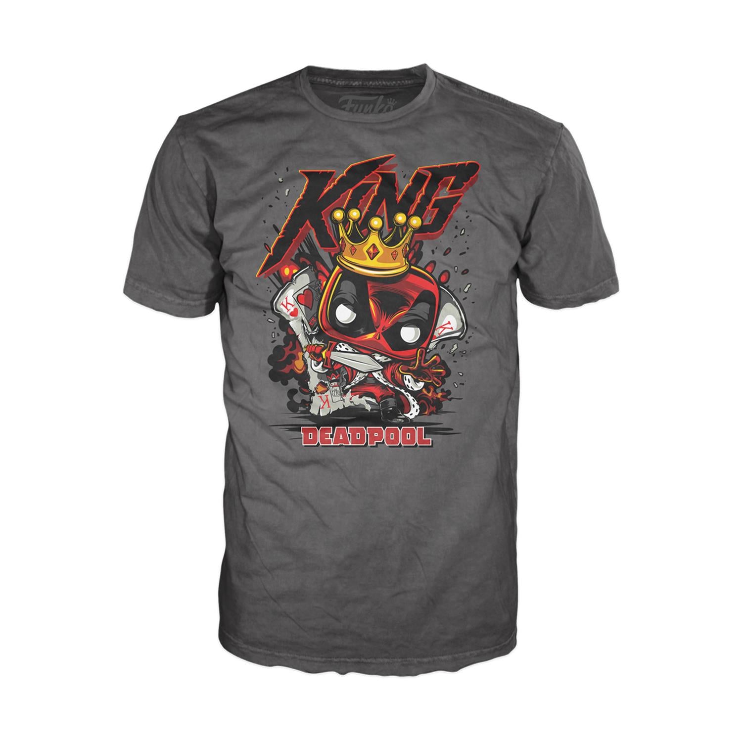 Funko Pop! T-shirt (Vuxen): Deadpool - King Deadpool T-shirt (L)