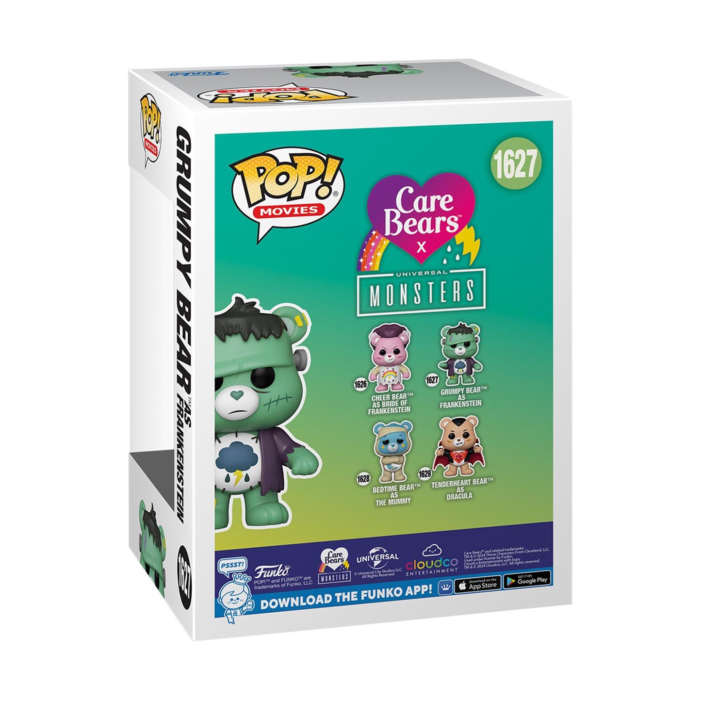 Funko Pop! Carebears x Universal Monsters - Grumpy Bear som Frankenstein #1627 Vinyl Figur