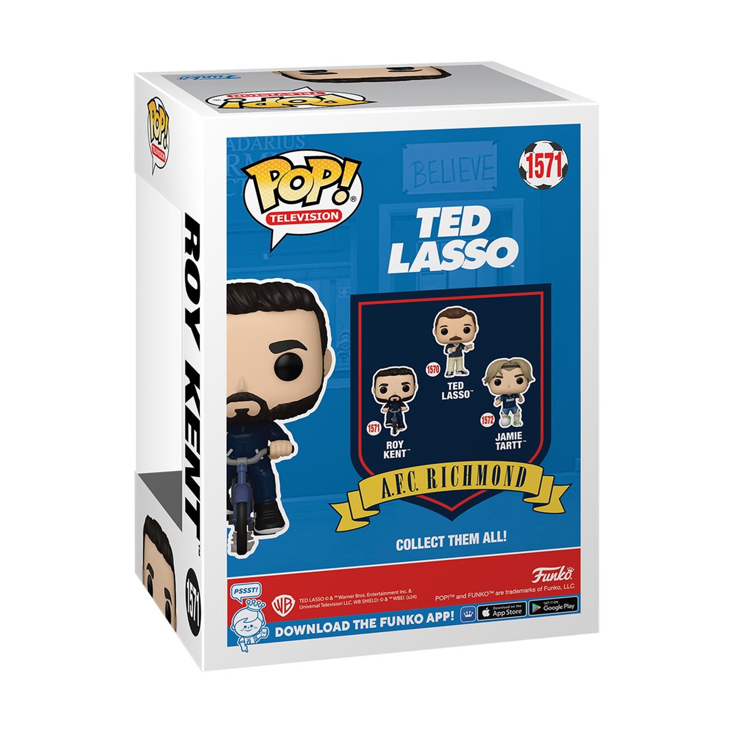 Funko Pop! Ted Lasso - Roy Kent på cykel #1571 Vinylfigur