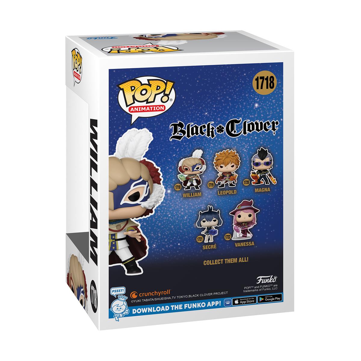 Funko Pop! Animation: Black Clover - William #1718 Vinyl Figur