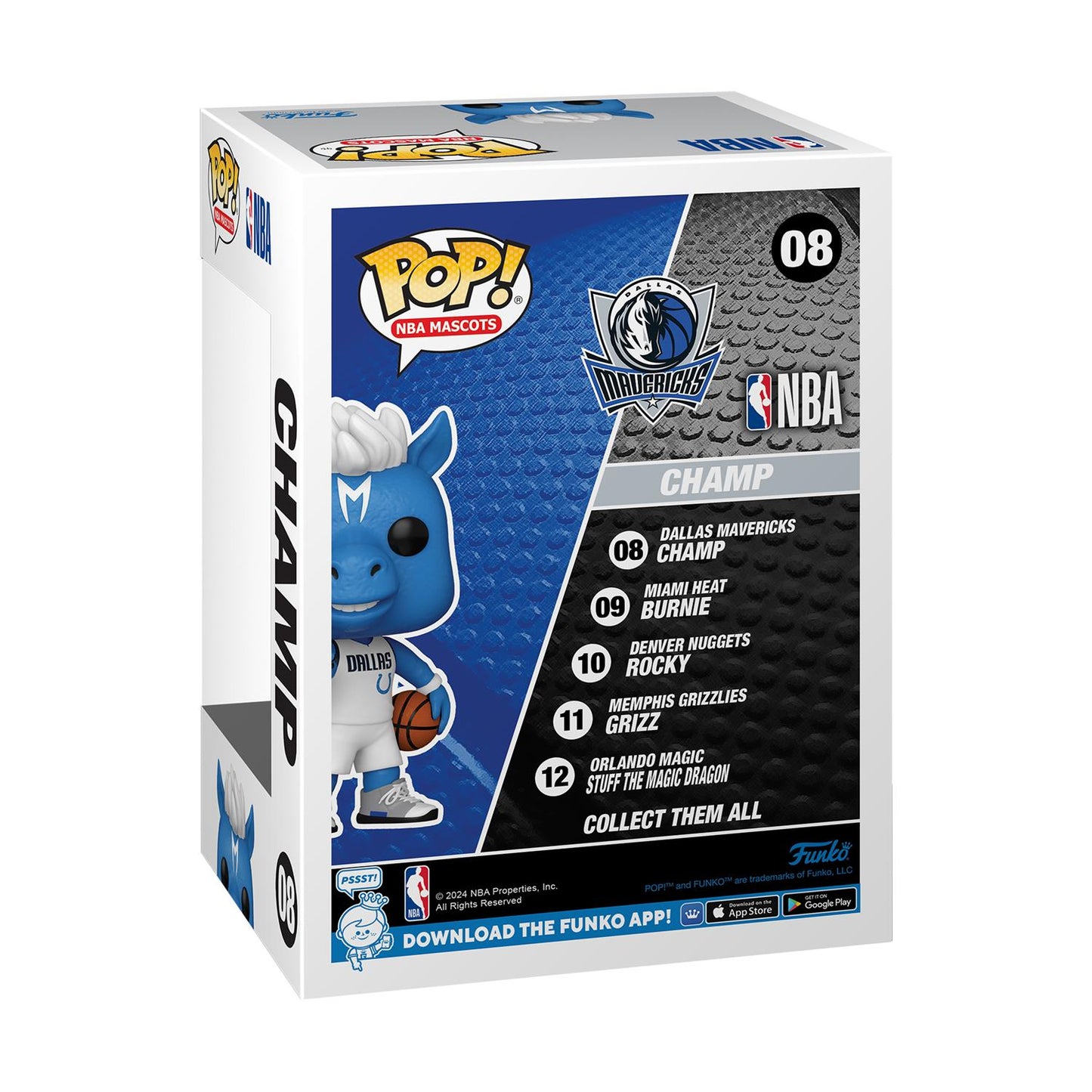 Funko Pop! NBA Masks: Dallas Mavericks - Champ #08 Vinyl Figur