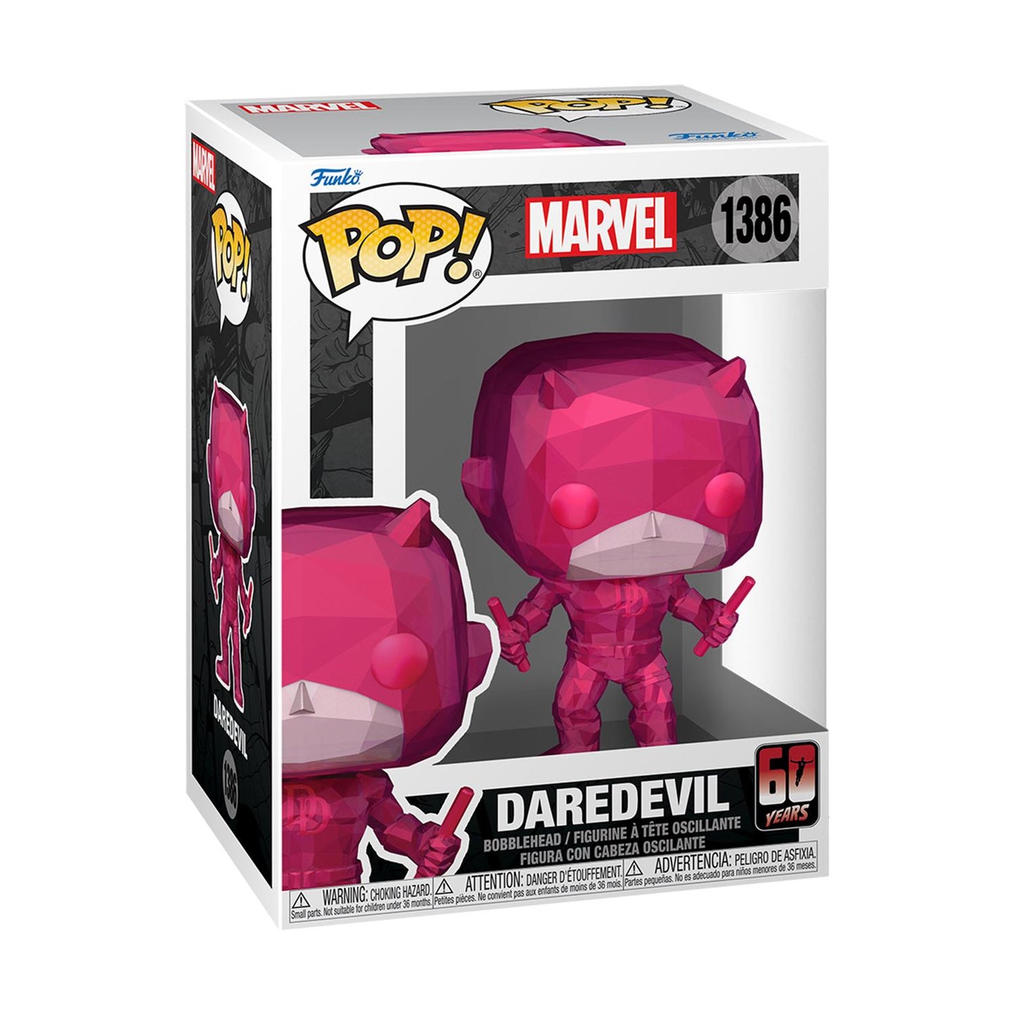 Funko Pop! Marvel: Daredevil 60-årsjubileum - Daredevil (Facet) #1386 (BobbleHead) Vinylfigur