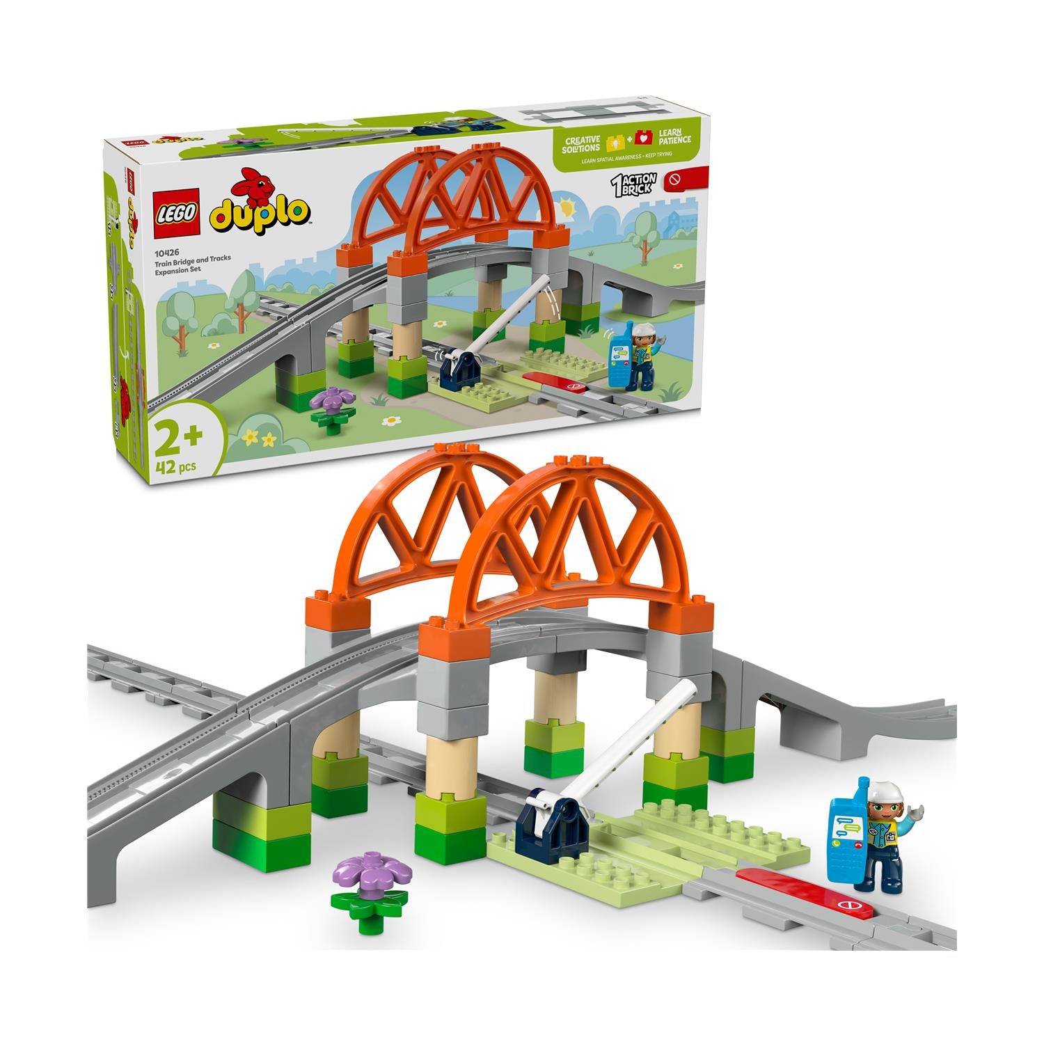 LEGO® DUPLO® Tågbro och Spår Utvidgningsset (10426)