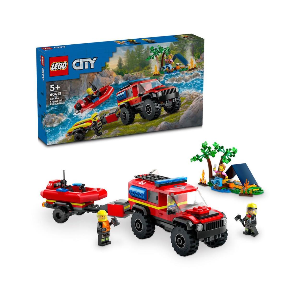 LEGO® City: 4x4 Brandbil med Räddningsbåt (60412)