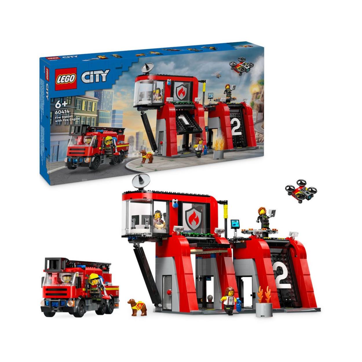 LEGO® City: Brandstation med Brandbil Playset (60414)