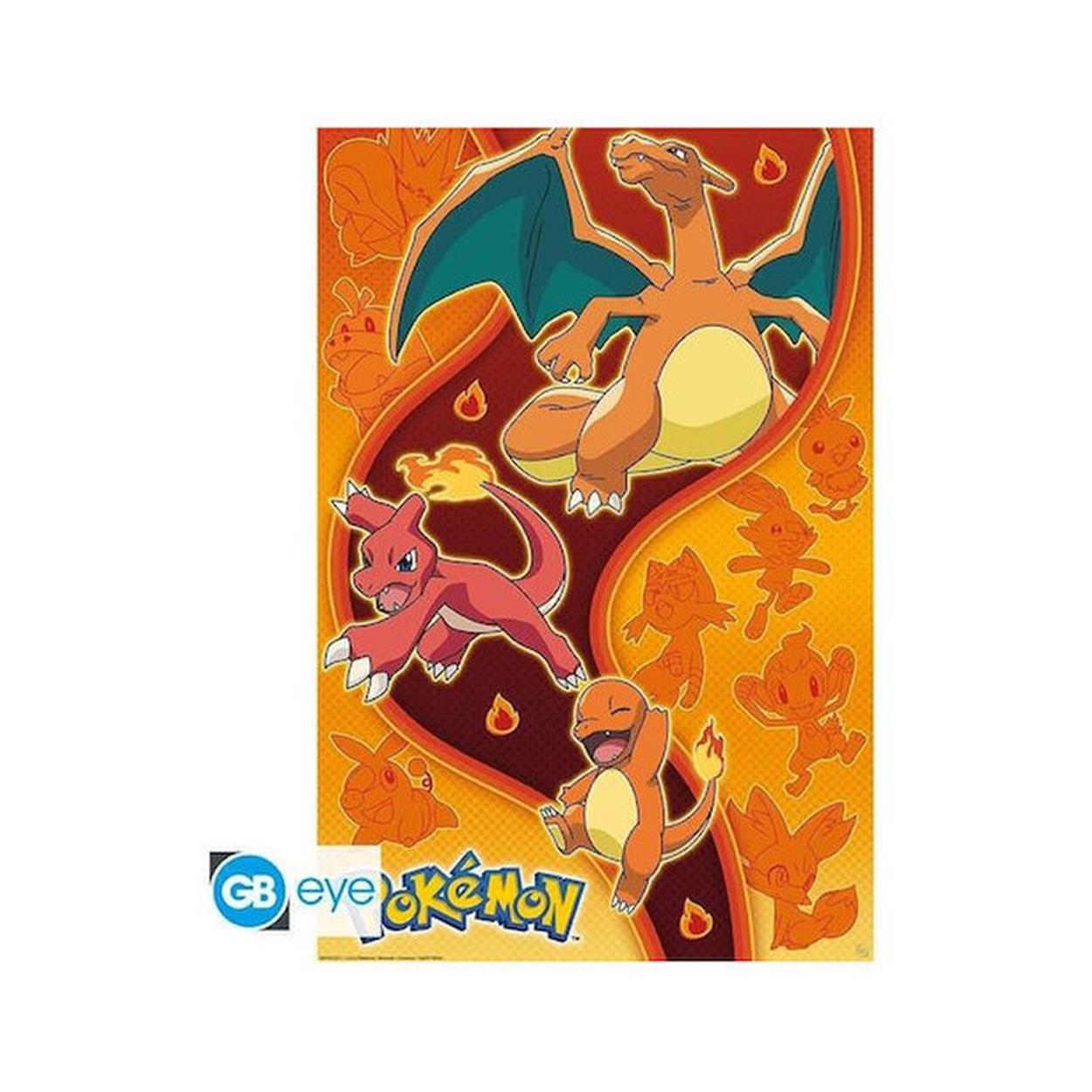 Abysse Nintendo: Pokémon - Fire Type Maxi Poster (91.5x61cm)