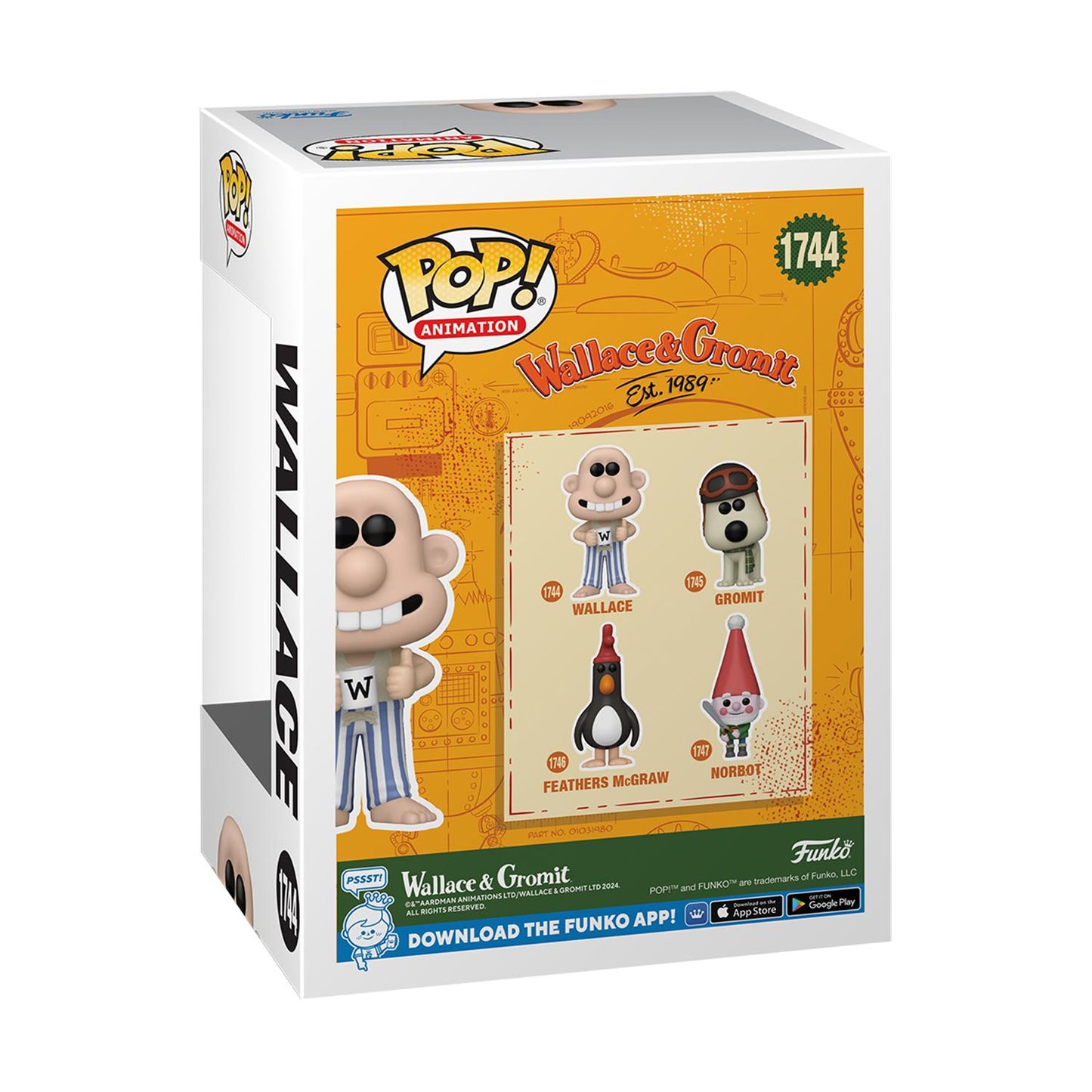 Funko Pop! Animation: Wallace och Gromit - Wallace i Pyjamas #1744 Vinylfigur