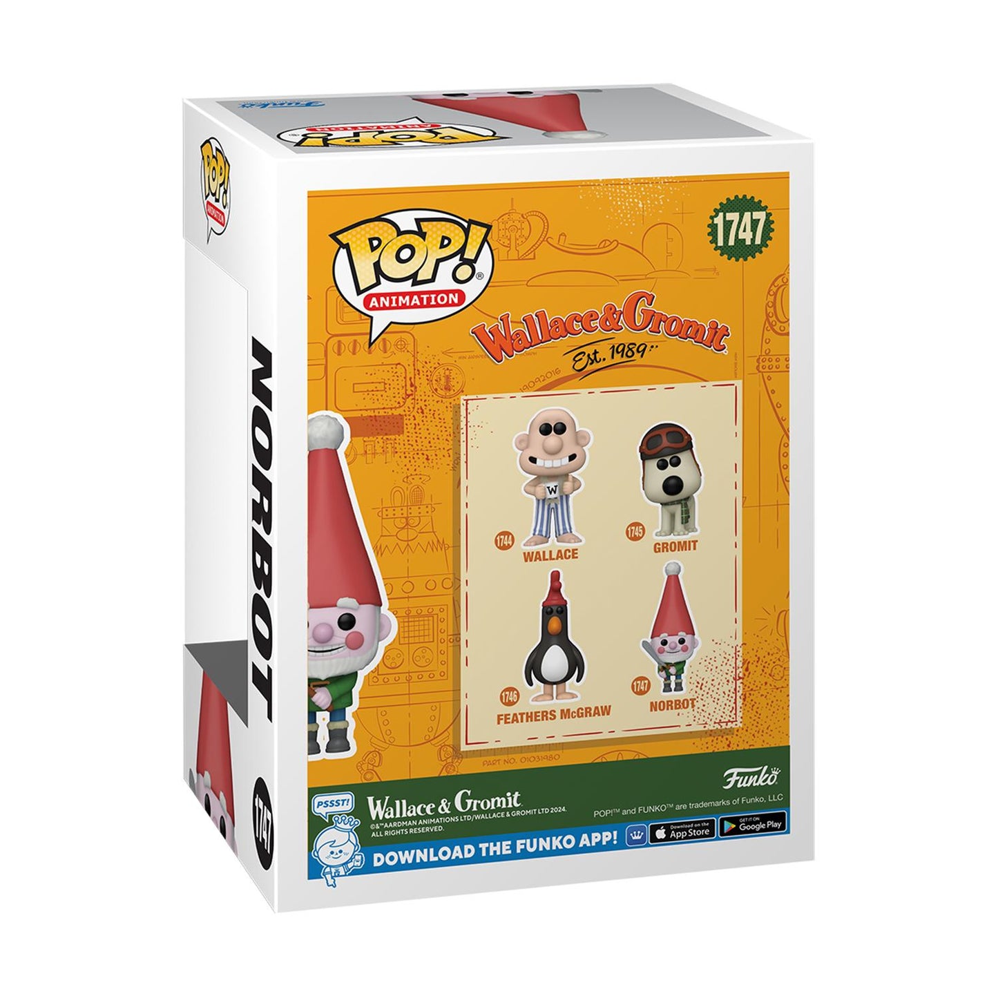 Funko Pop! Animation: Wallace och Gromit - Norbot #1747 Vinylfigur