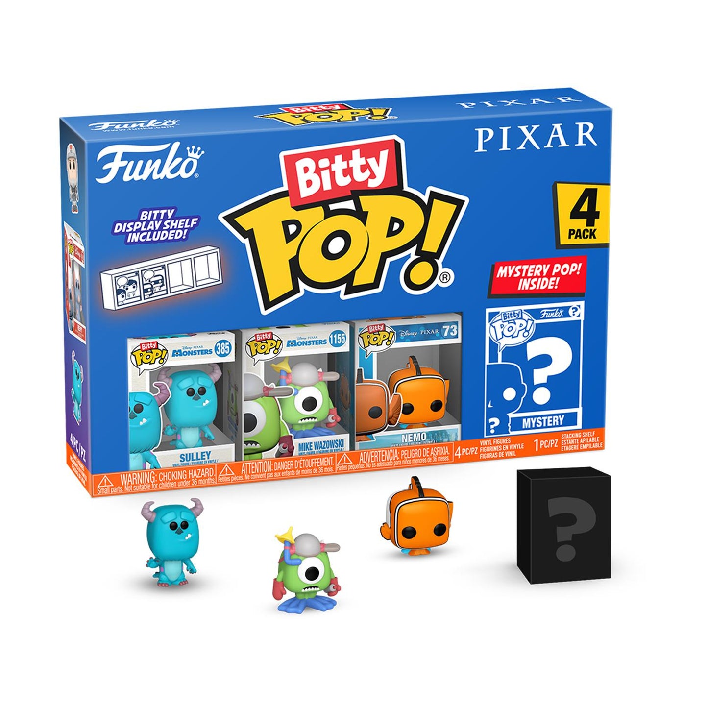 Funko Bitty Pop! 4-Pack: Disney Pixar - Sulley, Mike Wazowski, Nemo och Mystery Pop!