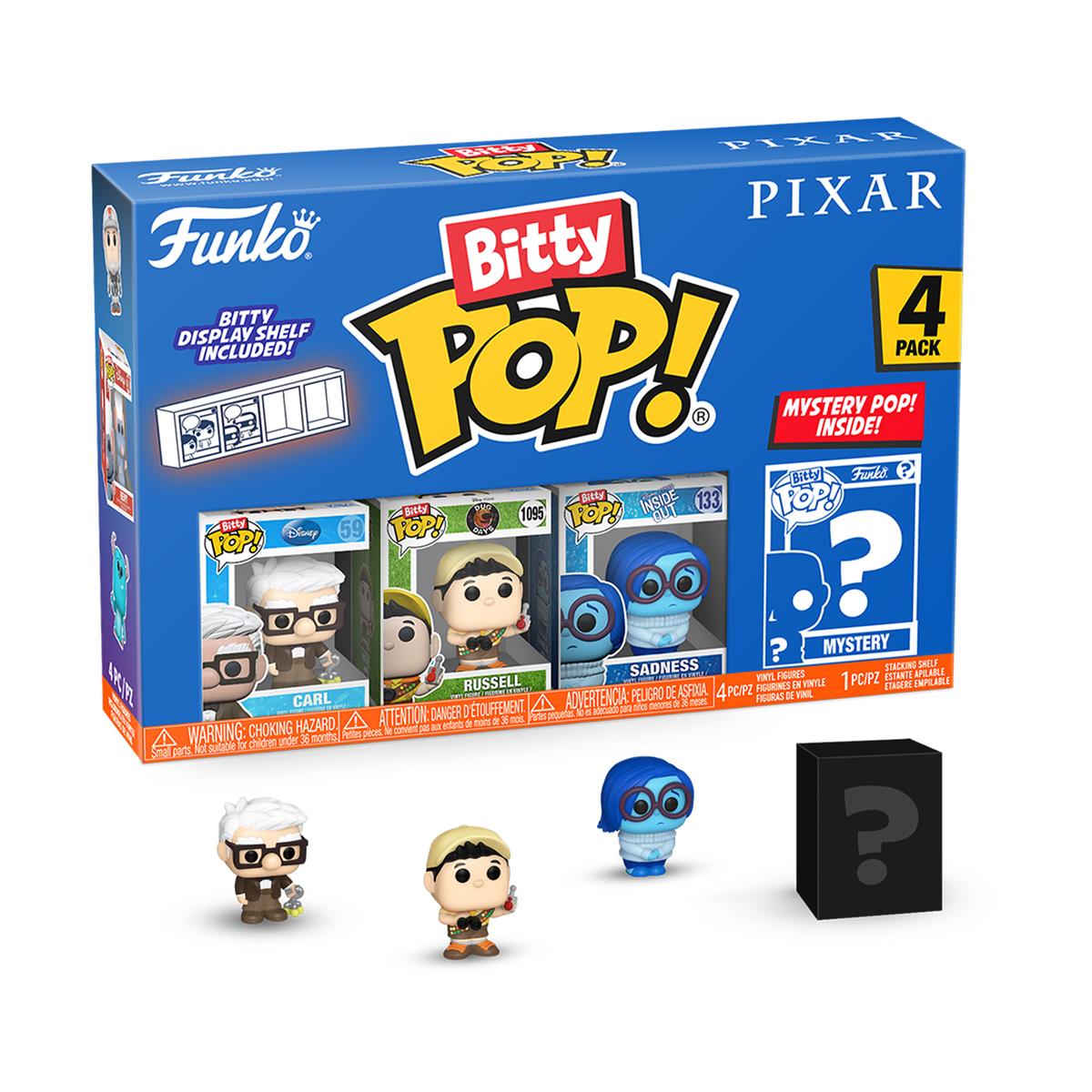 Funko Bitty Pop! 4-Pack: Disney Pixar - Carl, Russell, Sadness, Mystery Pop! Vinyl Figuren