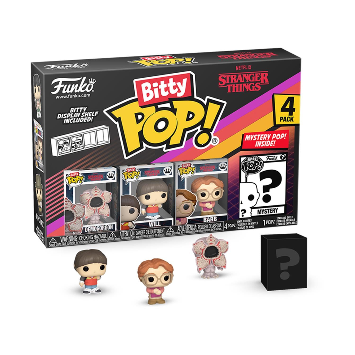 Funko Bitty Pop! 4-Pack: Stranger Things - Demogorgon, Will, Barb, Mystery Pop!