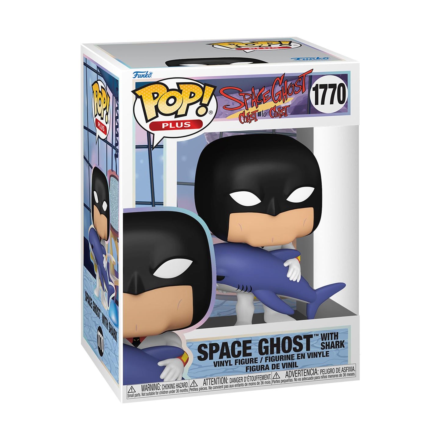 Funko Pop! Plus: Space Ghost Coast to Coast - Space Ghost med Haj#1770 Vinyl Figur