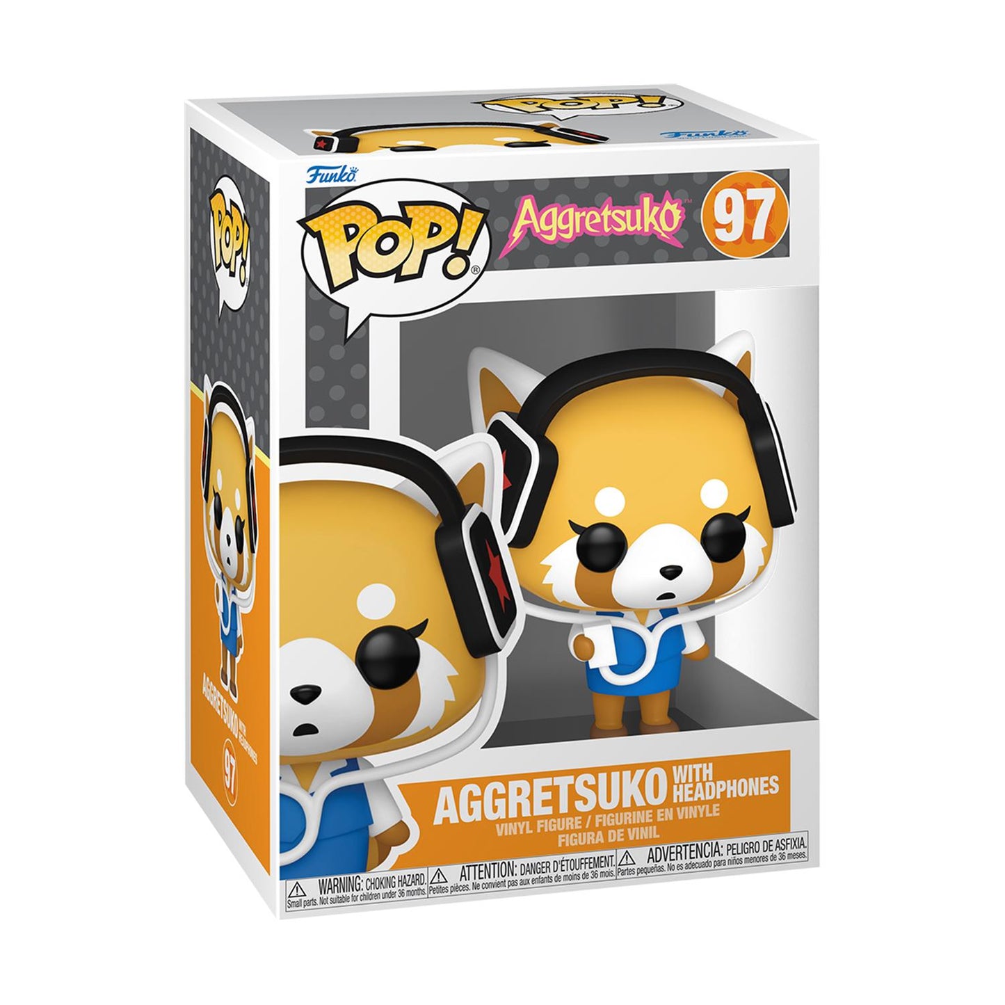 Funko Pop! Sanrio: Aggretsuko med Hörlurar #97 Vinylfigur