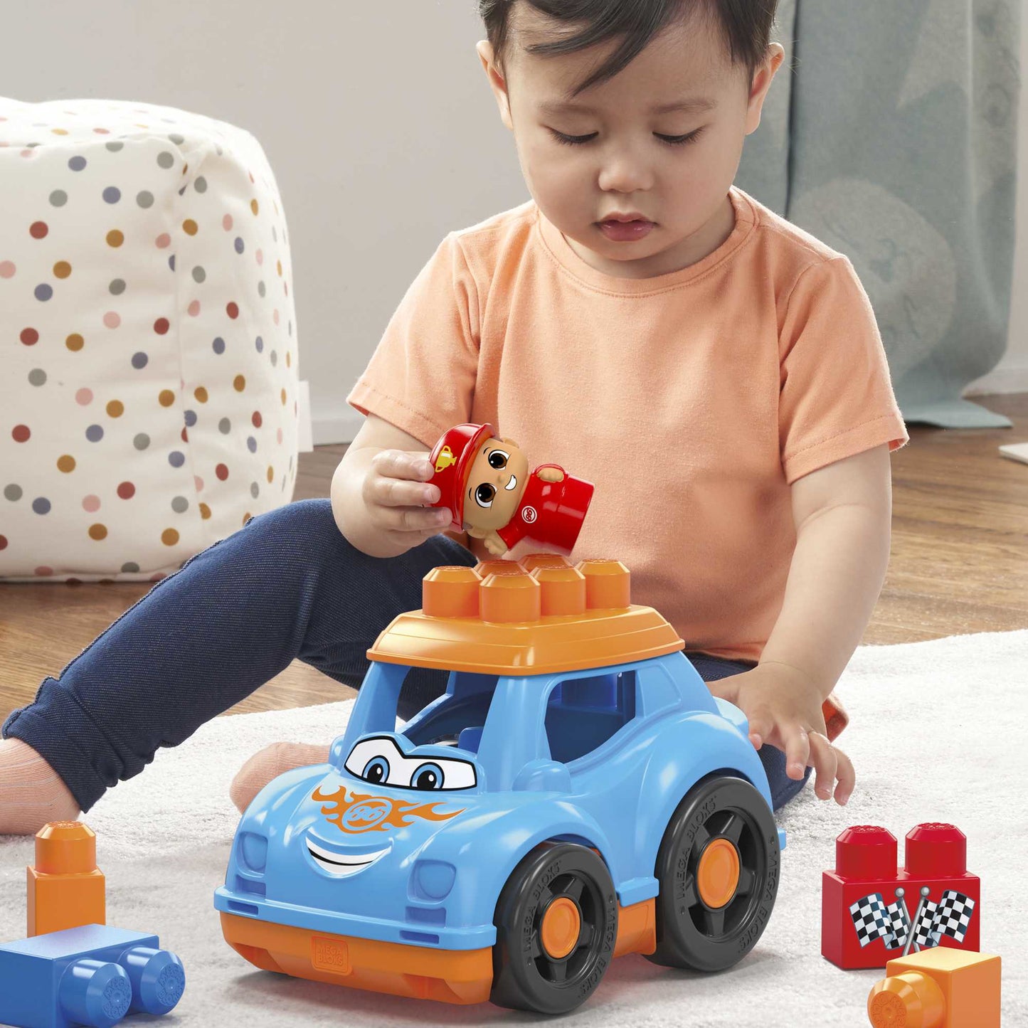 Fisher Price Mega Bloks: Block Buddies - Ricky Race Car (HKN41)