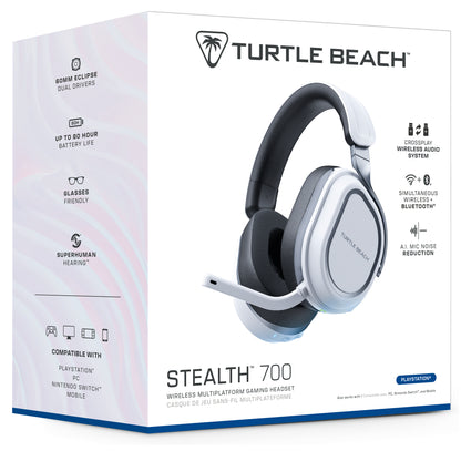 Turtle Beach Stealth 700 - Trådlöst Gaming Headset (Gen3) för PS, PC, mobil - Vit