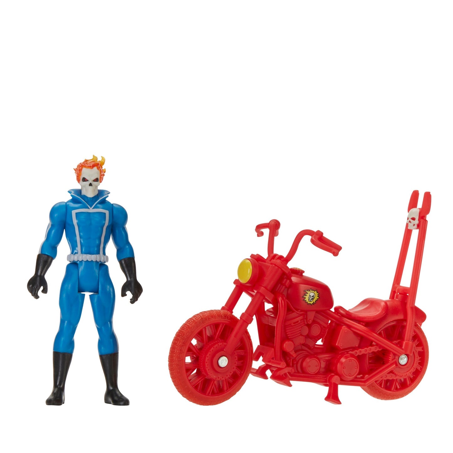 Hasbro Marvel Legends Retro Collection - Ghost Rider Action Figure och Motorcykel (10cm)