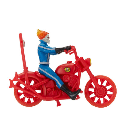 Hasbro Marvel Legends Retro Collection - Ghost Rider Action Figure och Motorcykel (10cm)