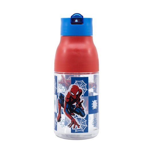 Marvel Spiderman Svart Tavelflaska - Dubbelöppning Ecozen (420ml)