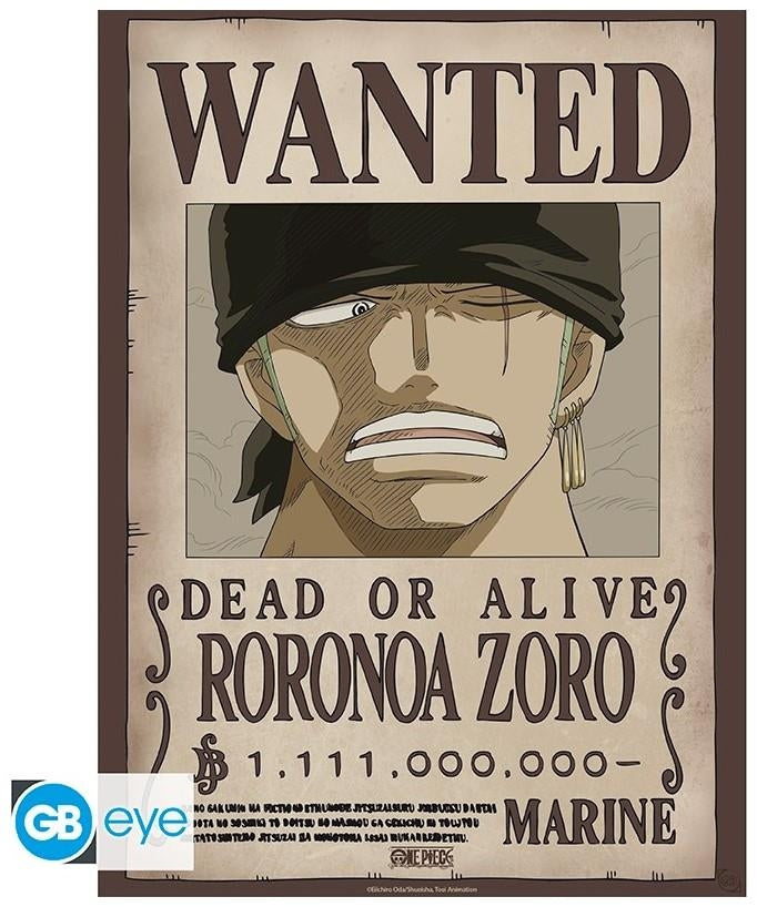 Abysse One Piece - Wanted Zoro Wano Poster Chibi (52x38cm)