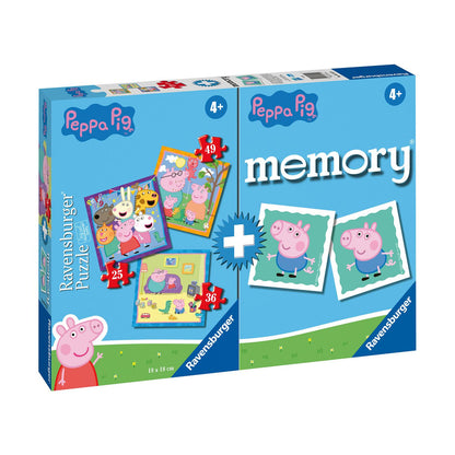 Ravensburger Memory® och 3 Pussel: Peppa Pig (3152)