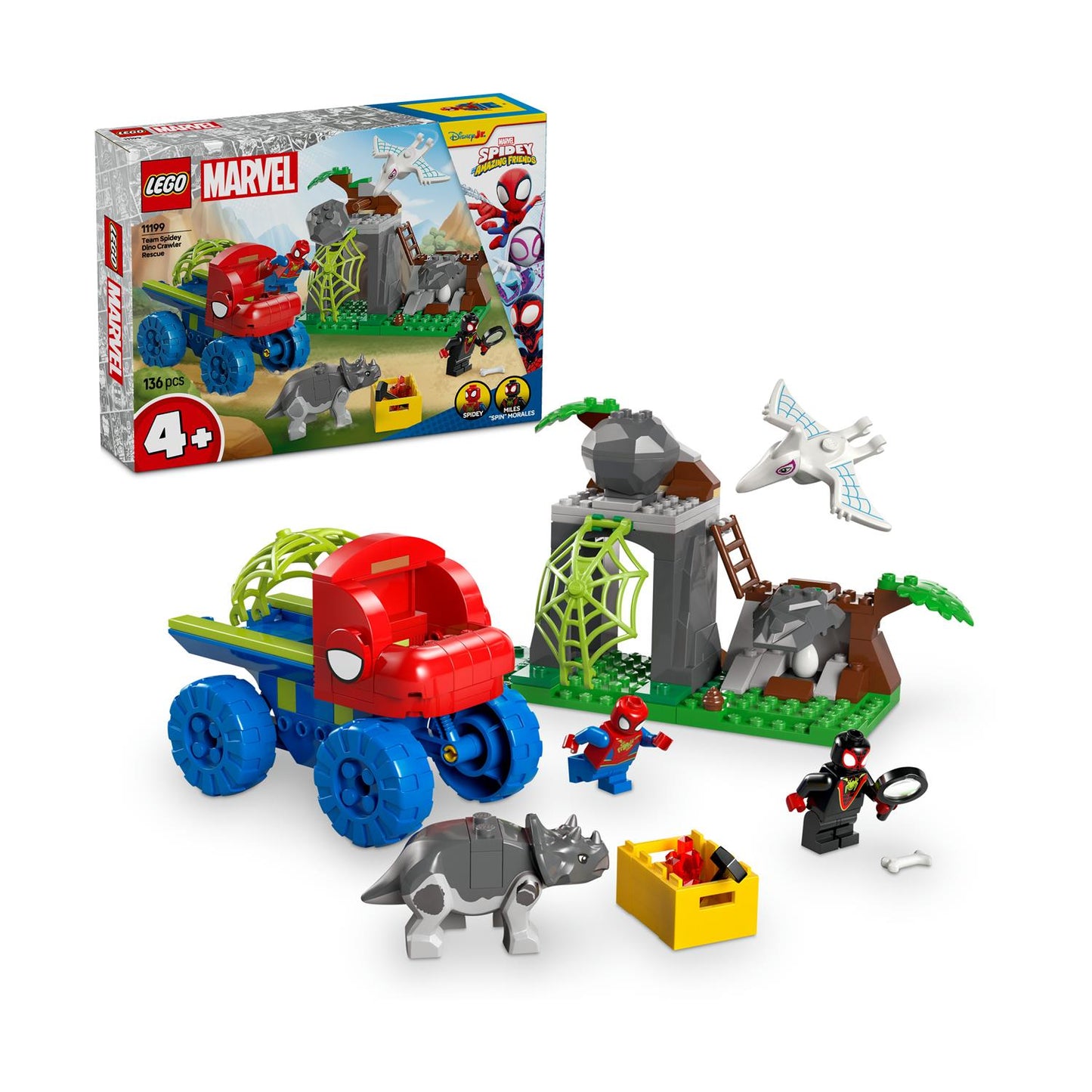 LEGO® Marvel: Spidey Och Hans Fantastiska Vänner - Team Spidey Dino Crawler Rescue (11199)