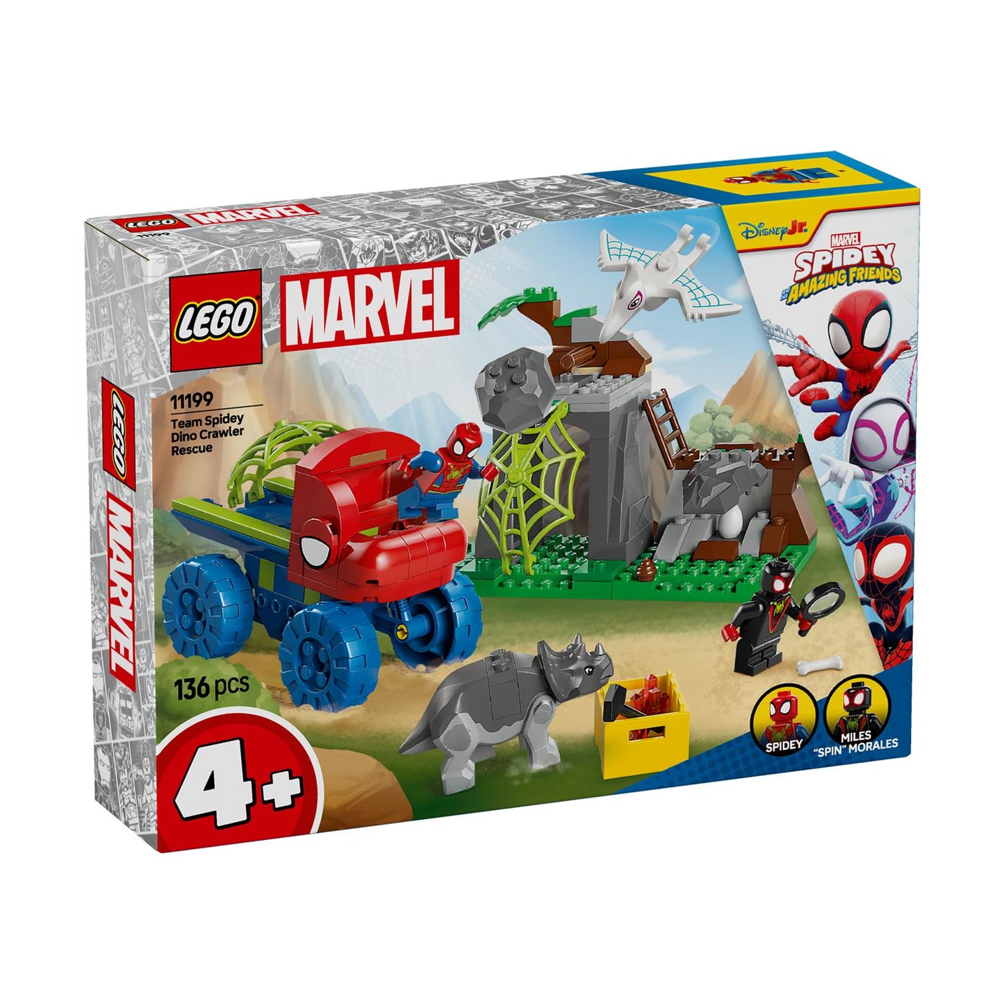 LEGO® Marvel: Spidey Och Hans Fantastiska Vänner - Team Spidey Dino Crawler Rescue (11199)