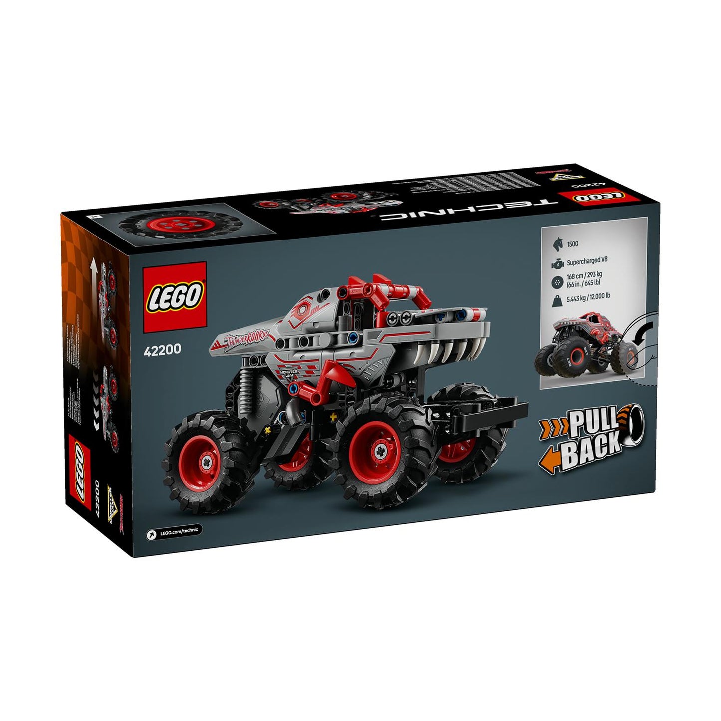 LEGO® Technic™: Monster Jam™ ThunderROARus™ Pull-Back (42200)