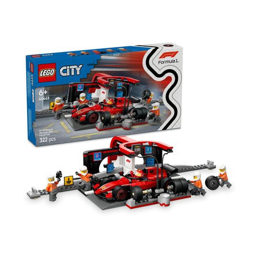 LEGO® City: F1® Pit Stop och Pit Crew med Ferrari Bil (60443)