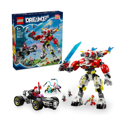 LEGO® DREAMZzz™: Coopers Tiger Mech och Zeros Hot Rod Bil (71497)