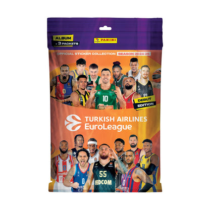 Panini Euroleague 2025: Startpaket Album med 15 Klistermärken