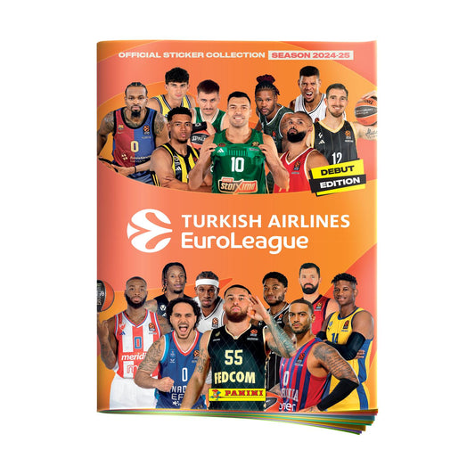 Panini Euroleague 2025: Startpaket Album med 15 Klistermärken