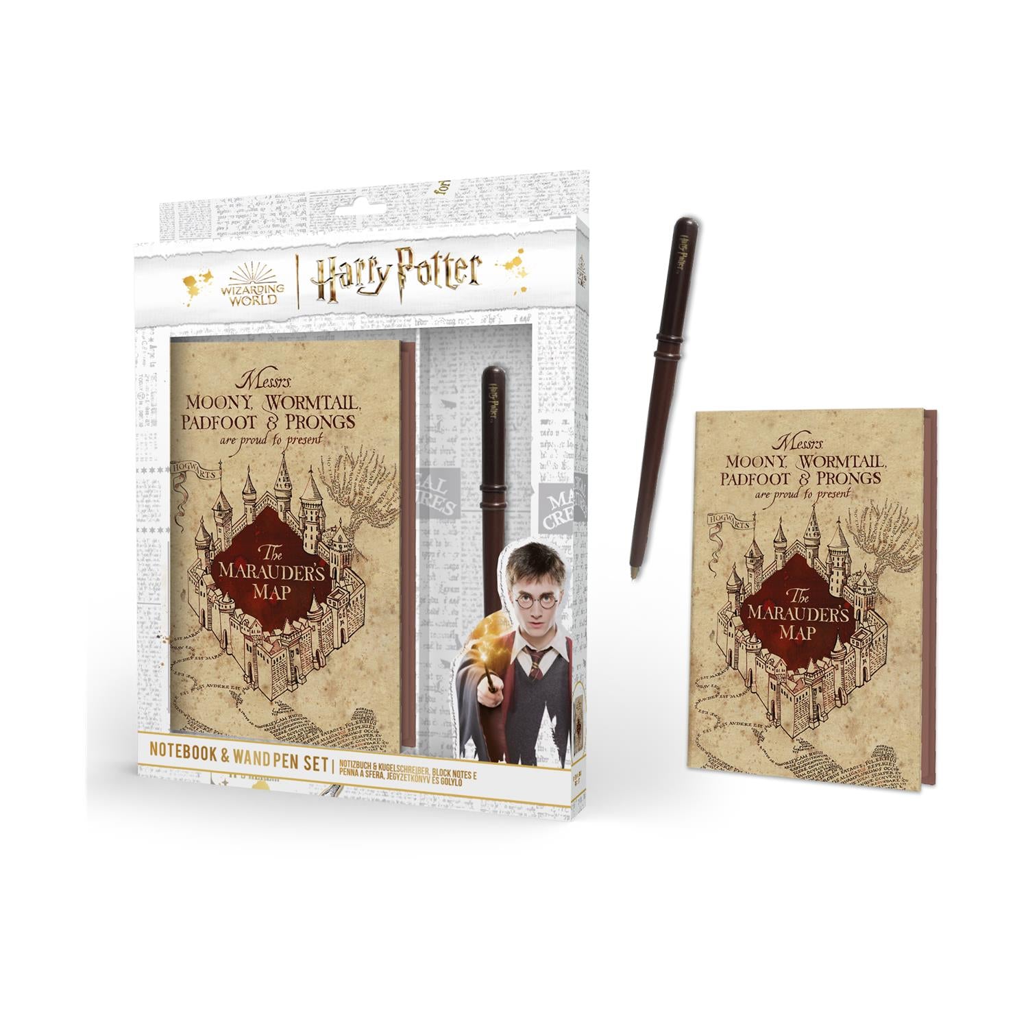 Pyramid Harry Potter: The Marauder's Map - Premium Notebook och Wand Pen Set