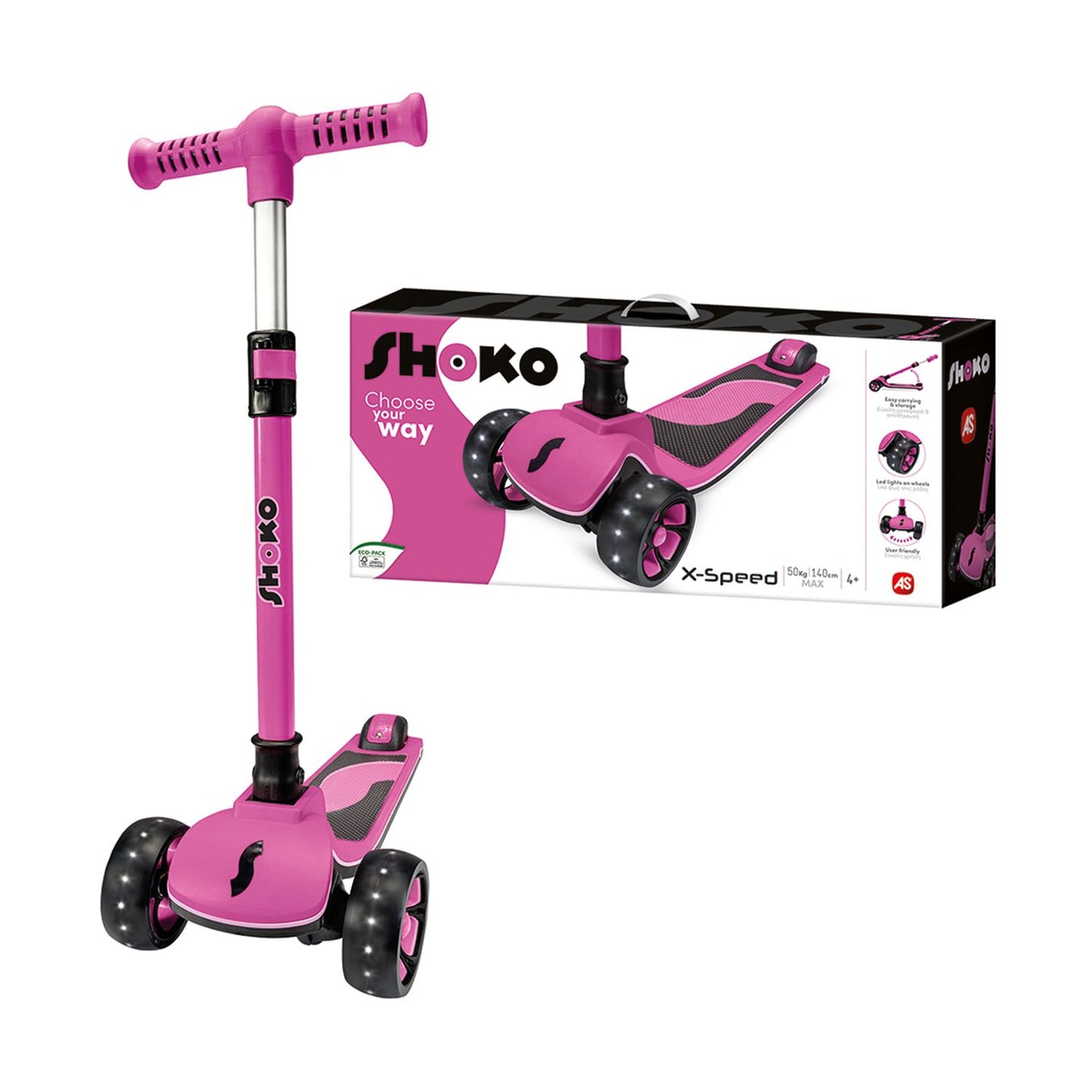 AS Shoko Scooter Xspeed Ροζ