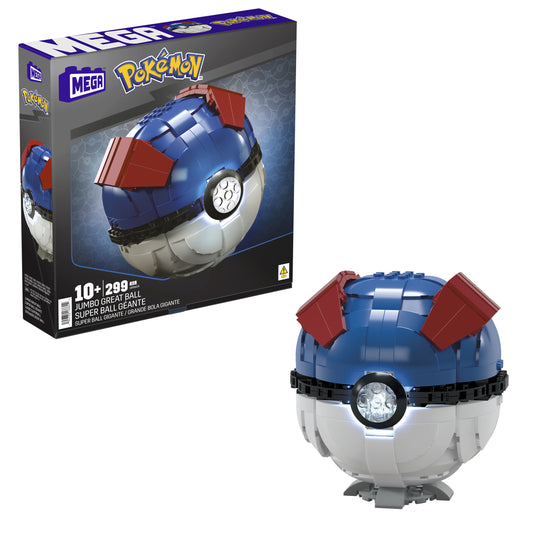 Mattel Mega Pokémon - Jumbo Great Ball med Ljus (HMW04)