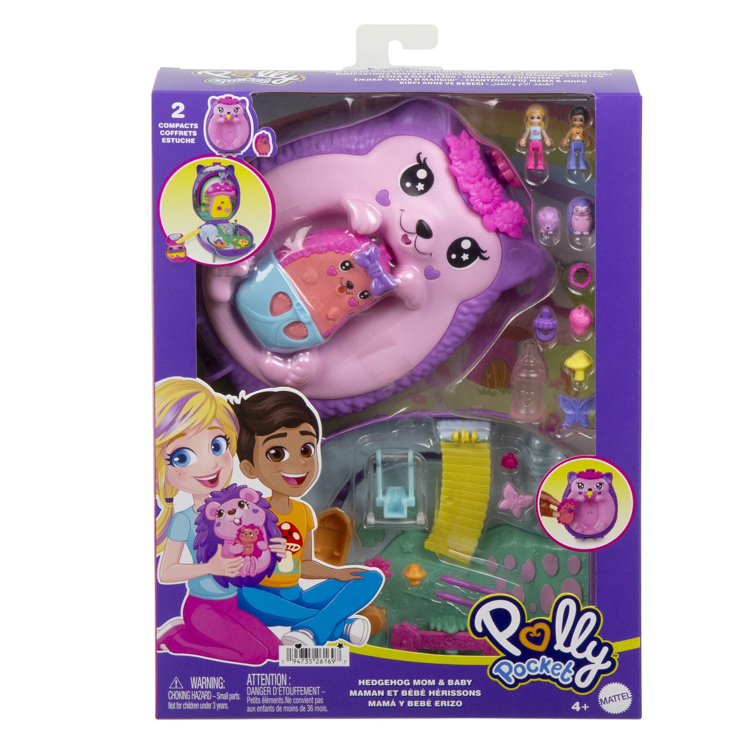 Mattel Polly Pocket: Igelkottsmamma och Bebis Lekset