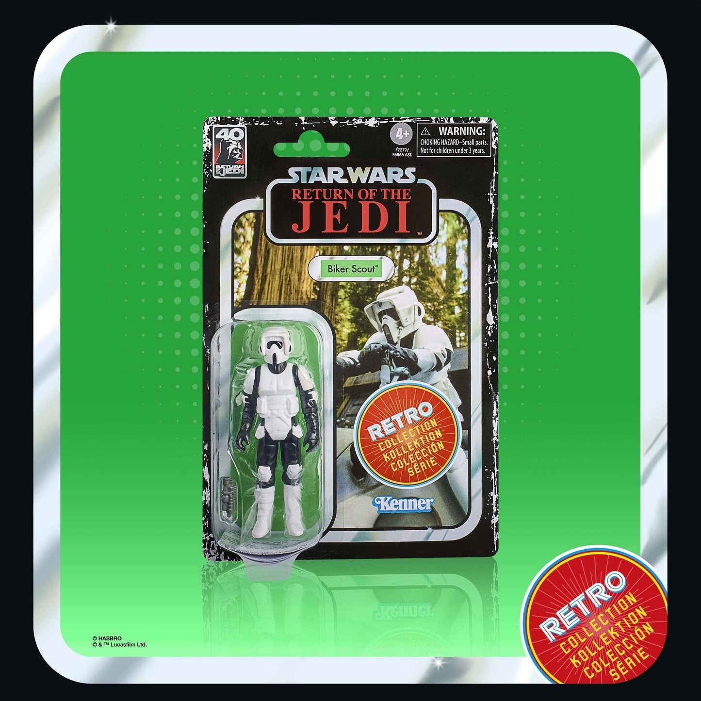 Hasbro Fans - Disney Star Wars: Return of the Jedi Retro Collection - Biker Scout Action Figure (10cm)