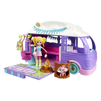 Mattel Polly Pocket: Glamping Camper Van - Tiny Worlds Big Surprises!