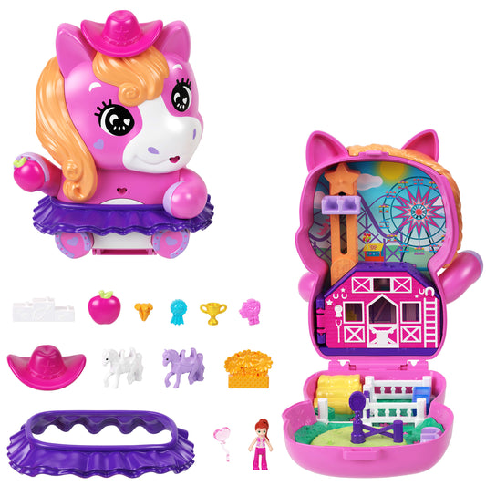 Mattel Polly Pocket: Tiny Worlds - Pony Rodeo Lekset