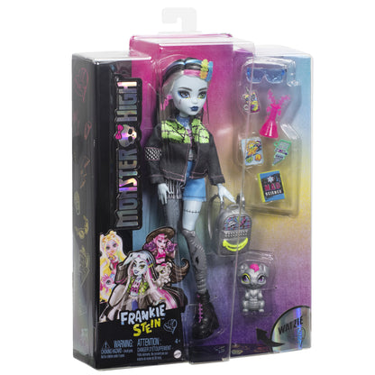 Mattel Monster High: Frankie Stein - Mode Docka med Husdjur (HXH73)