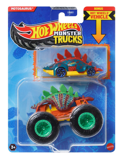 Mattel Hot Wheels Monster Trucks - Motosaurus 2 Pack