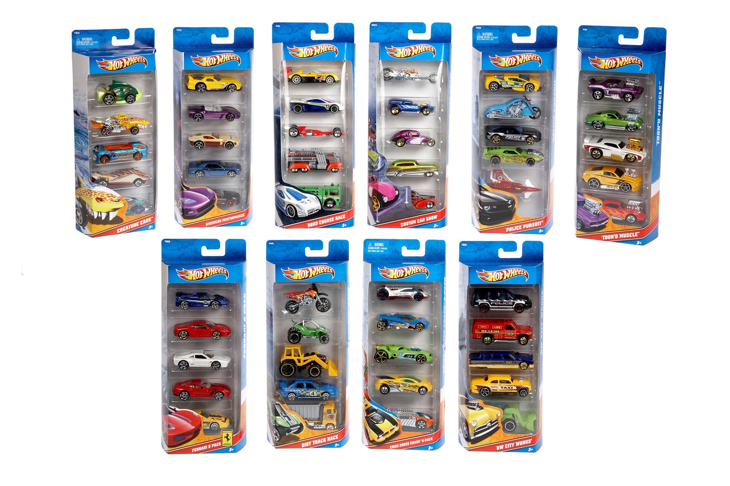 Mattel Hot Wheels - X-Raycers (Set med 5)