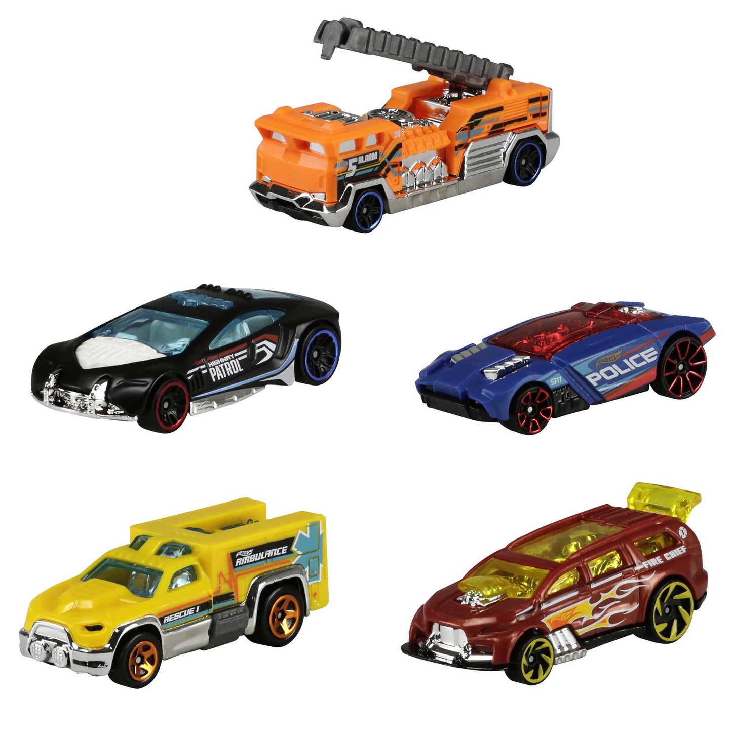 Mattel Hot Wheels - X-Raycers (Set med 5)