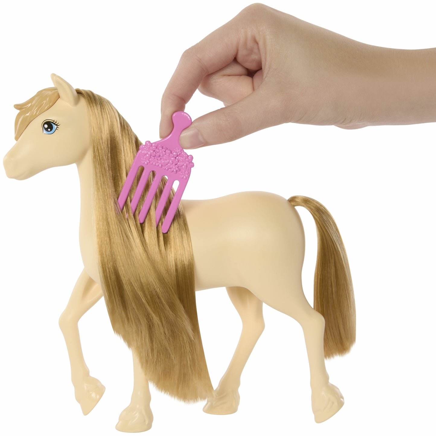 Mattel Barbie Mysteries: The Great Horse Chase - Vit Ponny med Blond Hästsvans