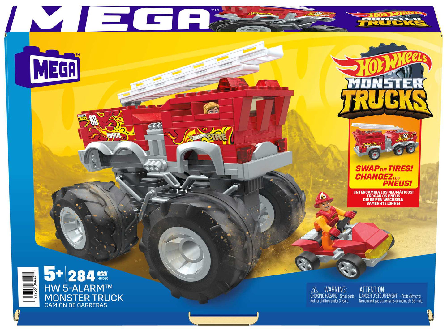 Mattel Mega Bloks Hot Wheels 5-Alarm Monster Truck (HHD19)