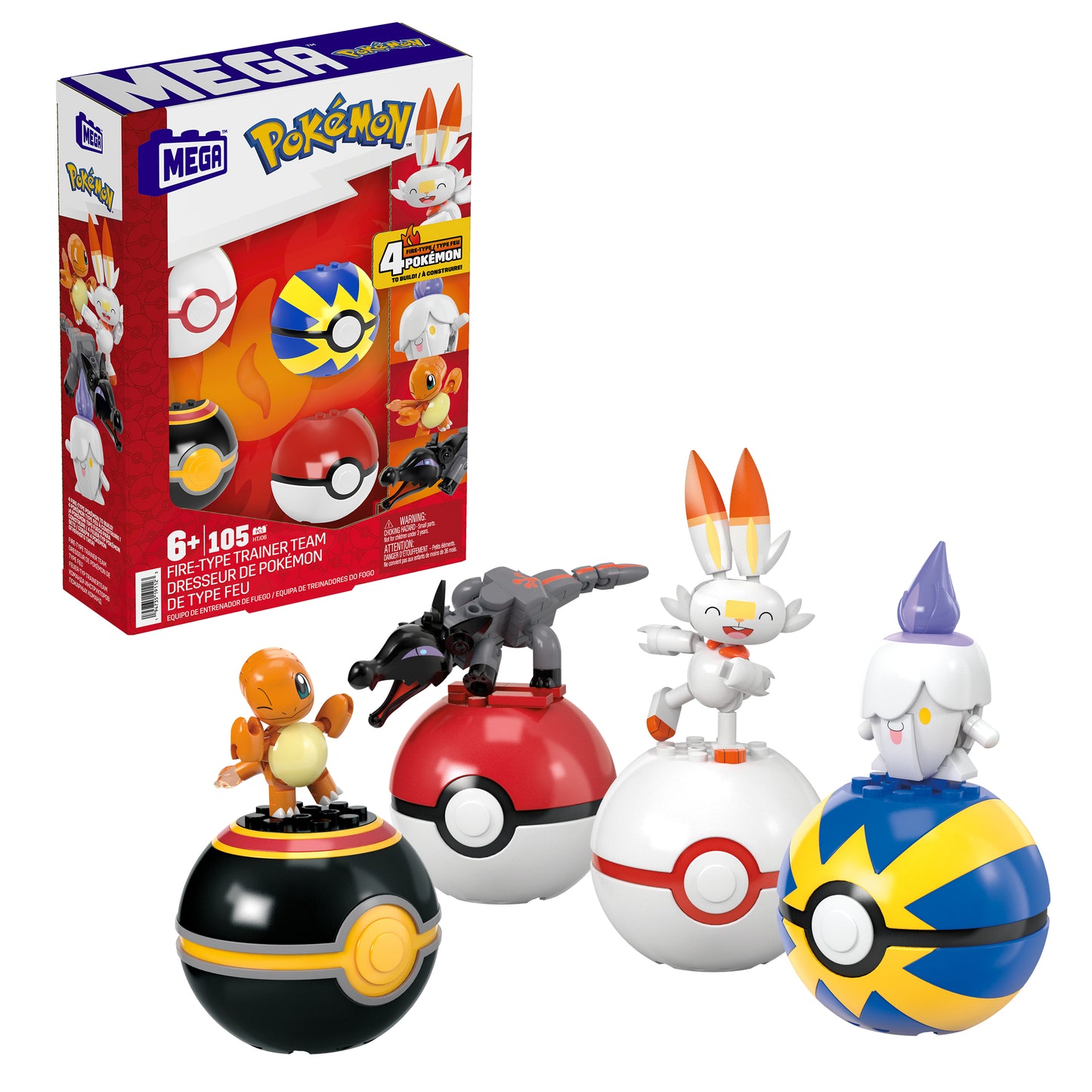 Mattel Mega Pokémon: Brandtypstränare Team