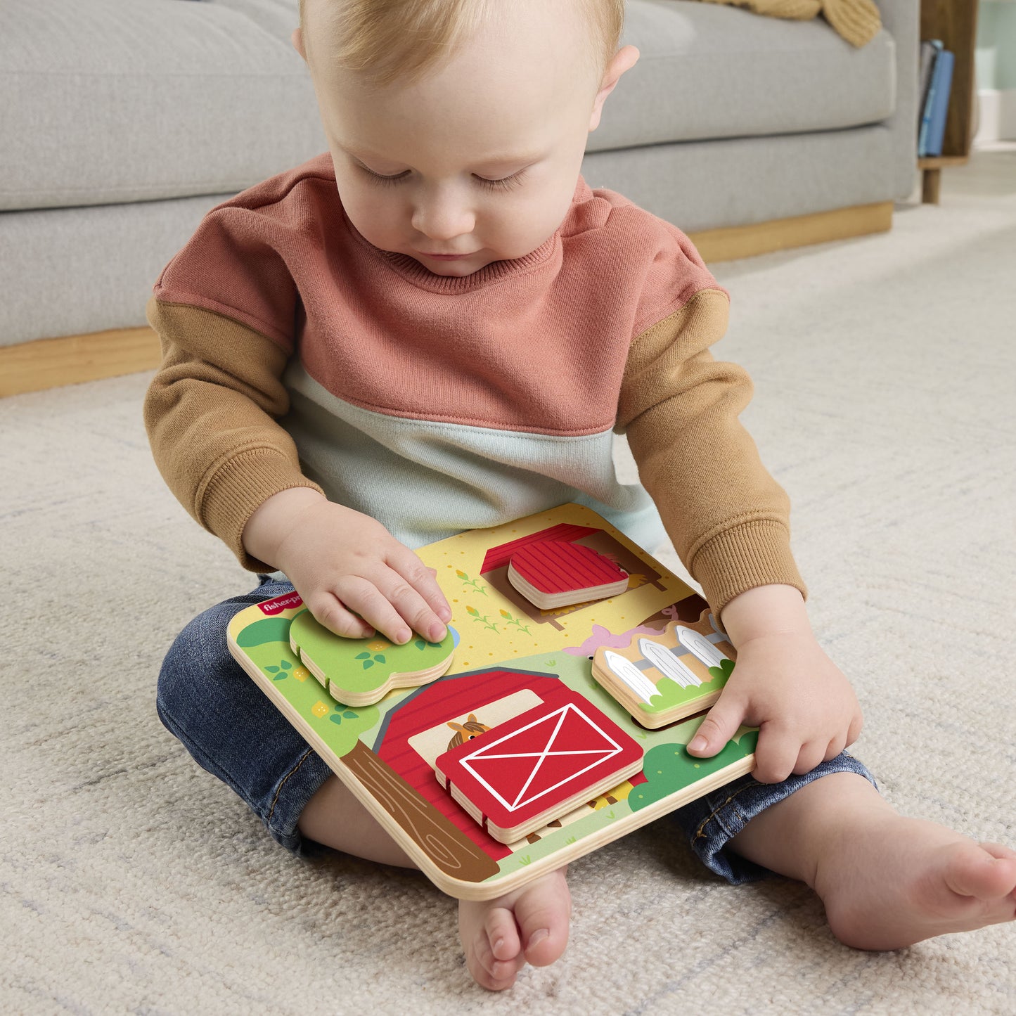 Fisher Price® - Wooden Farm Animals Board (JCY33)