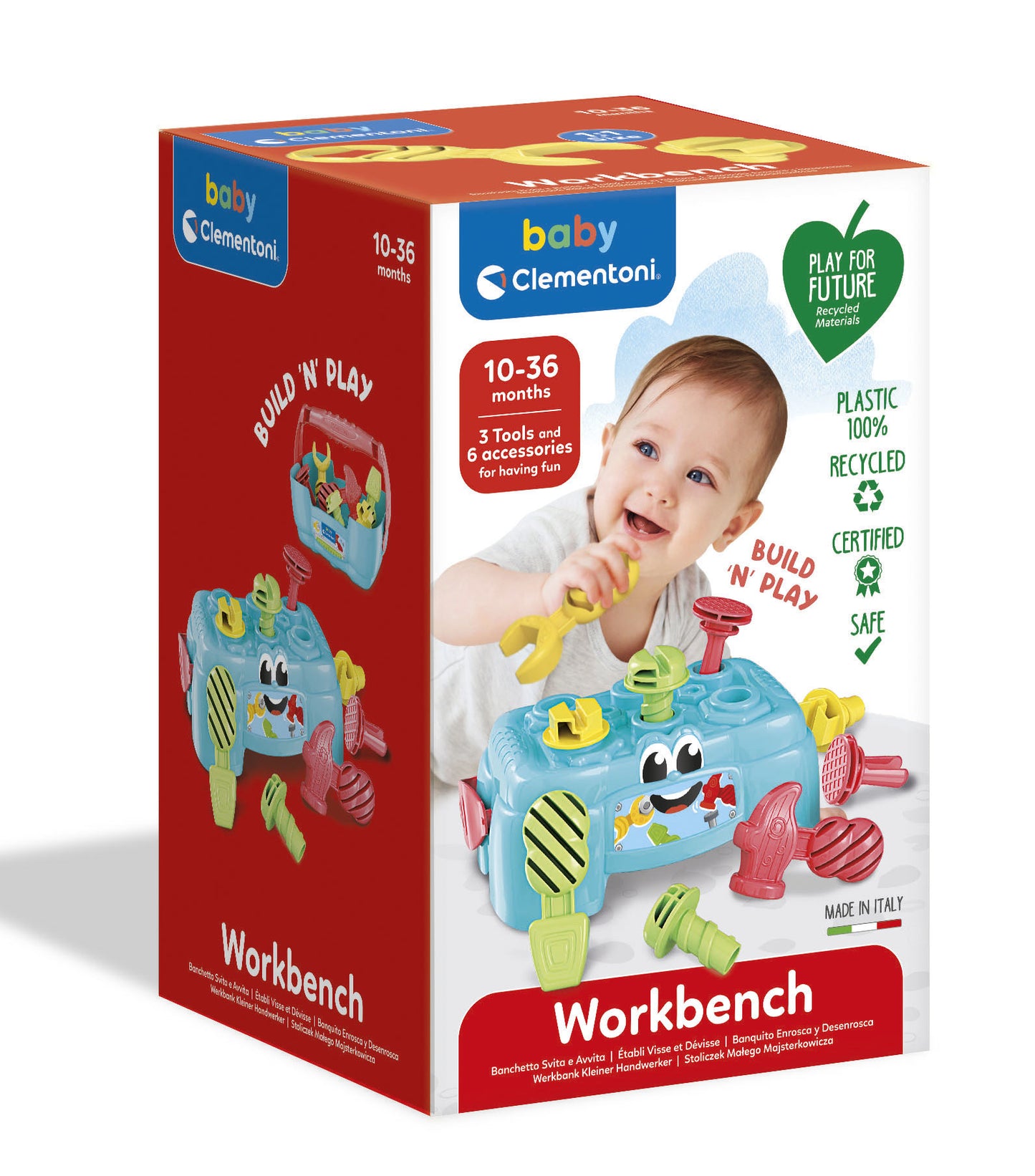 Clementoni Baby Workbench Build 'n' Play - 0,8 År