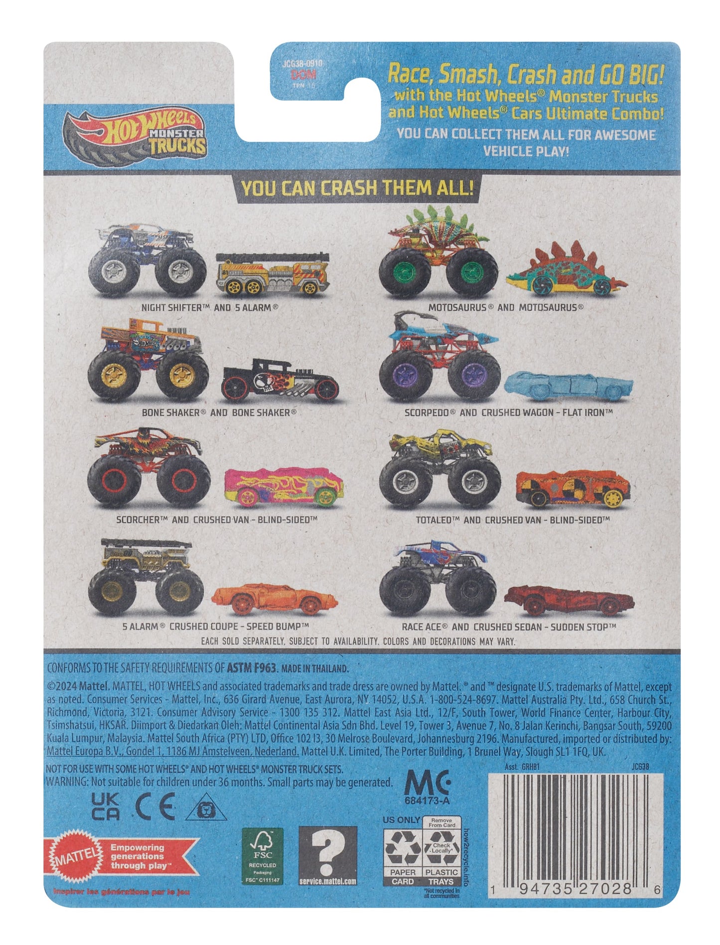 Mattel Hot Wheels: Monster Trucks - Night Shifter 2 Pack