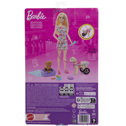 Mattel Barbie®: Du kan vara vad du vill - Docka med valpar och husdjursrullstol